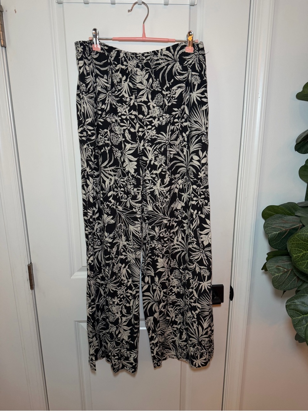 a new day Black and White Floral Wide-Leg Pants